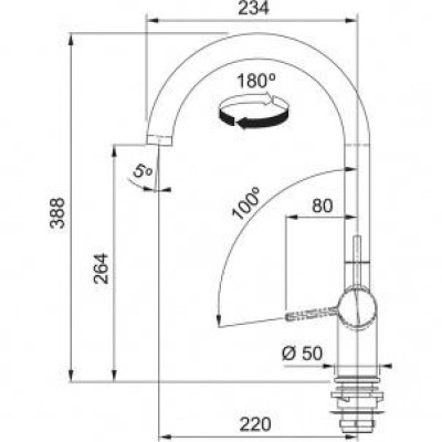 Змішувач для кухонного миття Franke Active J 115.0653.398