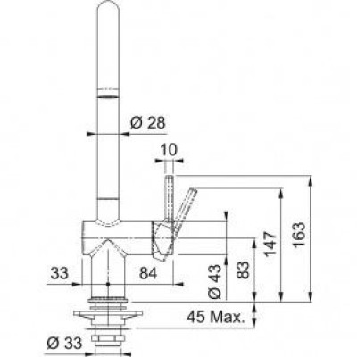 Змішувач для кухонного миття Franke Active J 115.0653.398