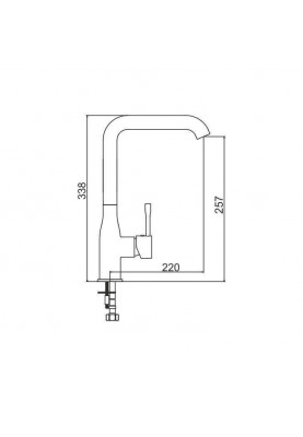 Змішувач для кухонного миття Interline Loft new Gray