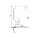 Змішувач для кухонного миття Interline Loft new Gray