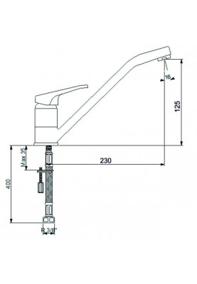 Змішувач для кухонного миття Interline Prima old white