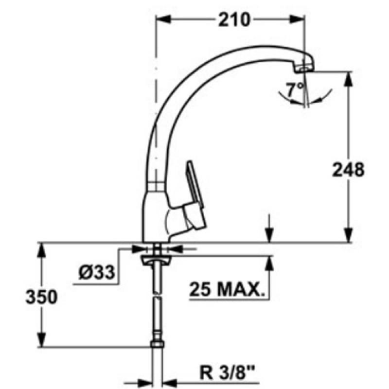 Змішувач для раковини Teka MN (MF-2 Forum H) 8191462