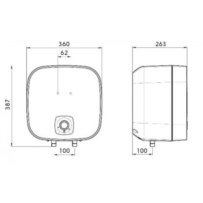 Водонагрівач (бойлер) електричний накопичувальний Atlantic Nanto SWH 10U M-N1