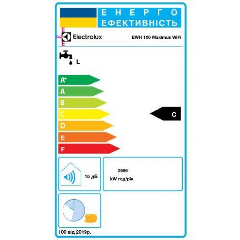 Водонагрівач (бойлер) електричний накопичувальний Electrolux EWH 100 Maximus
