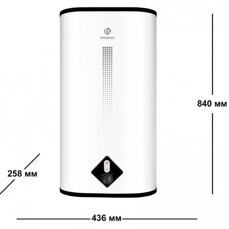 Водонагрівач (бойлер) електричний накопичувальний INTERLUX ILB-50LWH