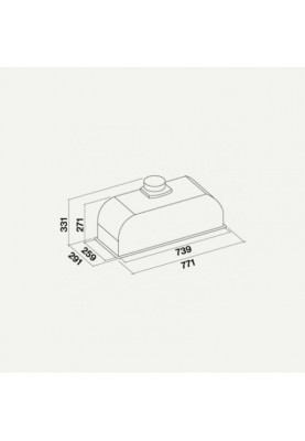 Декоративна витяжка Falmec Design GRUPPO INCASSO MURANO 70 BLACK GLASS 800 (CGIW70.E10P6#ZZZN491F)