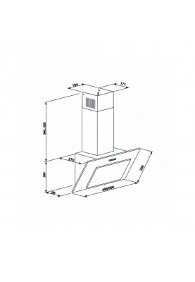 Витяжка похила Eleyus Vertical 700 60 WH