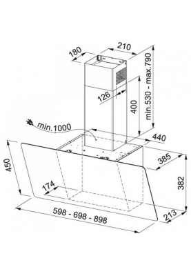 Похила витяжка Franke EVO PLUS FPJ 925 V BK/SS (330.0528.067)