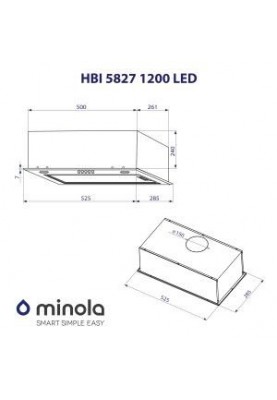 Вбудована витяжка Minola HBI 58270 BL 1200 LED