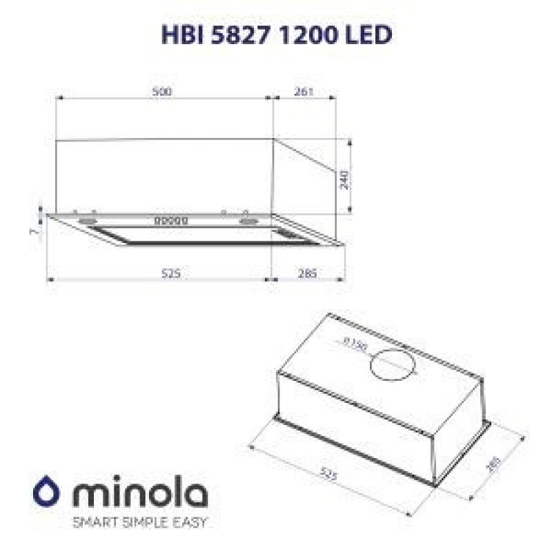 Вбудована витяжка Minola HBI 58270 BL 1200 LED