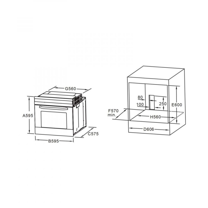 Духовка електрична Interline FZ 484 MRN BA