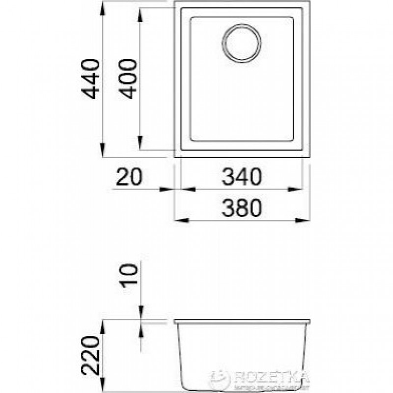 Кухонна мийка Elleci Q 100 under top aluminium 79