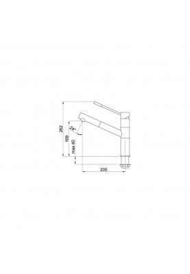 Змішувач для кухонного миття Elleci Reno aluminium 79