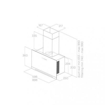 Декоративна витяжка Elica APLOMB WH/A/60