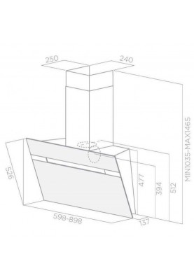 Похильна витяжка Elica STRIPE IX/A/60/LX