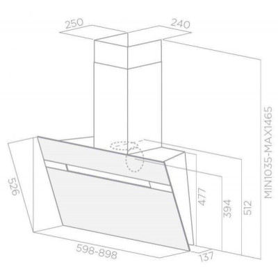 Похильна витяжка Elica STRIPE IX/A/60/LX