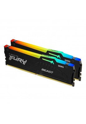 Пам'ять для настільних комп'ютерів Kingston FURY 32 GB (2x16 GB) DDR5 6000 MHz Beast RGB (KF560C40BBAK2-32)