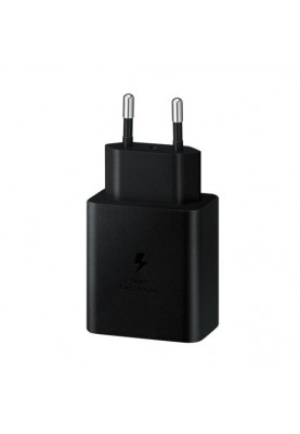 Зарядний пристрій Samsung 45W Compact Power Adapter з Type-C to Type-C Cable Black (EP-T4510XBEG)