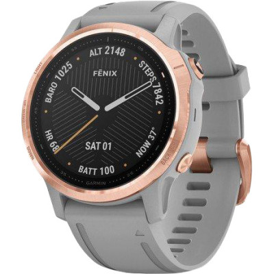 Спортивний годинник Garmin Fenix 6S Rose Gold-tone with Powder Gray Band (010-02159-21/20)