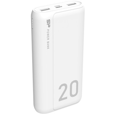 Зовнішній акумулятор (павербанк) Silicon Power GS15 20000mAh White (SP20KMAPBKGS150W)
