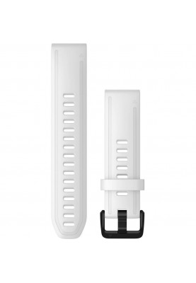 Ремінець Garmin для Fenix 6s 20mm QuickFit White Silicone with Black (010-12865-00)