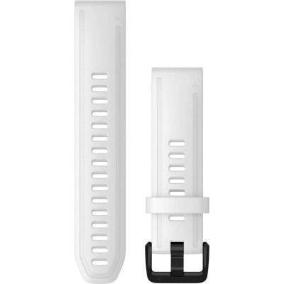 Ремінець Garmin для Fenix 6s 20mm QuickFit White Silicone with Black (010-12865-00)