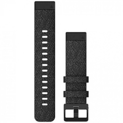 Ремінець Garmin для Fenix 6S QuickFit 20 Heathered Black Nylon with Black (010-12875-00)