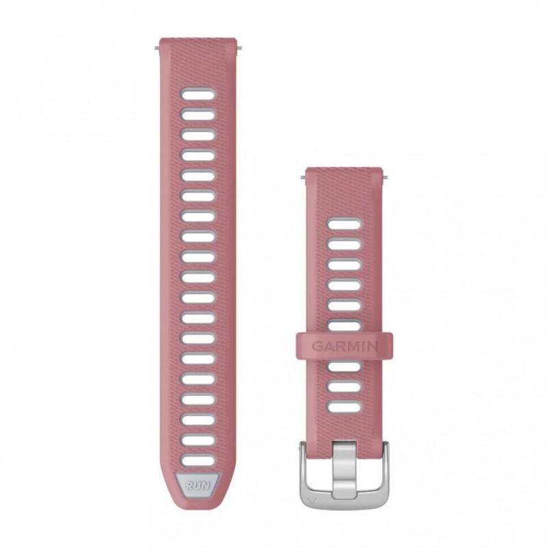 Ремінець Garmin для Forerunner 265s Pink/Whitestone with Silver Hardware 18mm (010-11251-A5)