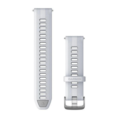 Ремінець Garmin для Forerunner 965 Whitestone/Powder Gray with Silver Hardware 22mm (010-11251-9Z)