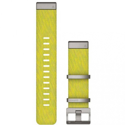 Ремінець Garmin MARQ, QuickFit 22m, Jacquard Weave Nylon Strap, Yel/Green Band (010-12738-23)