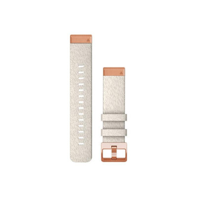 Ремінець Garmin QuickFit 20mm Watch Bands Cream Heathered Nylon with Rose Gold Hardware (010-13102-09)