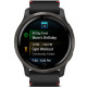 Смарт-годинник Garmin Venu 2 Slate with Black Leather Band (010-02430-21)