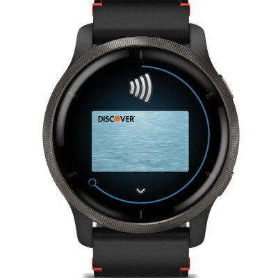 Смарт-годинник Garmin Venu 2 Slate with Black Leather Band (010-02430-21)