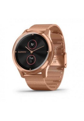 Смарт-годинник Garmin Vivomove Luxe 18K Rose Gold PVD Stainless Steel w. Rose Gold Milanese B. (010-02241-24)