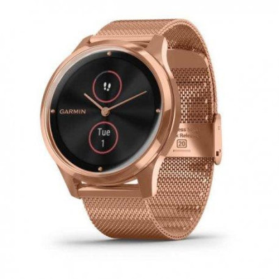 Смарт-годинник Garmin Vivomove Luxe 18K Rose Gold PVD Stainless Steel w. Rose Gold Milanese B. (010-02241-24)