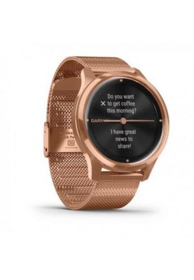 Смарт-годинник Garmin Vivomove Luxe 18K Rose Gold PVD Stainless Steel w. Rose Gold Milanese B. (010-02241-24)