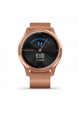 Смарт-годинник Garmin Vivomove Luxe 18K Rose Gold PVD Stainless Steel w. Rose Gold Milanese B. (010-02241-24)