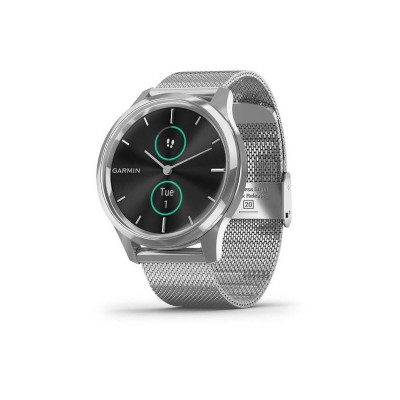 Смарт-годинник Garmin vivomove Luxe Premium Silver-Black Milanese (010-02241-23)