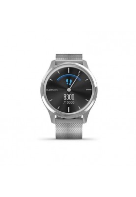 Смарт-годинник Garmin vivomove Luxe Premium Silver-Black Milanese (010-02241-23)