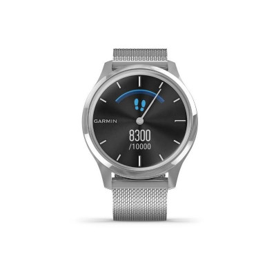 Смарт-годинник Garmin vivomove Luxe Premium Silver-Black Milanese (010-02241-23)
