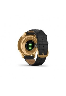 Смарт-годинник Garmin vivomove Luxe Pure Gold-Black Leather (010-02241-22)