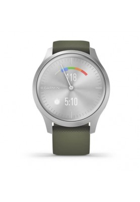 Смарт-годинник Garmin vivomove Style Silver-Moss Green Silicone (010-02240-21)
