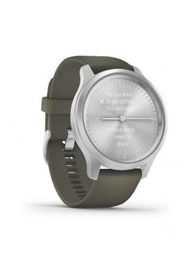 Смарт-годинник Garmin vivomove Style Silver-Moss Green Silicone (010-02240-21)