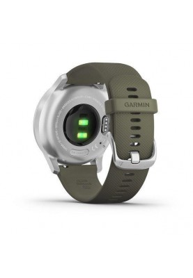 Смарт-годинник Garmin vivomove Style Silver-Moss Green Silicone (010-02240-21)