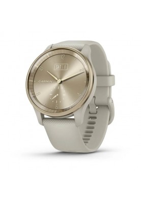 Смарт-годинник Garmin Vivomove Trend Cream S. Steel Bezel w. F. Gray Case and S. Band (010-02665-02)