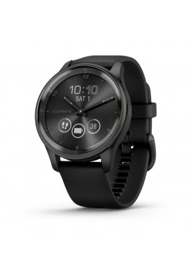 Смарт-годинник Garmin Vivomove Trend Slate S. Steel Bezel with Black Case and S. Band (010-02665-00)