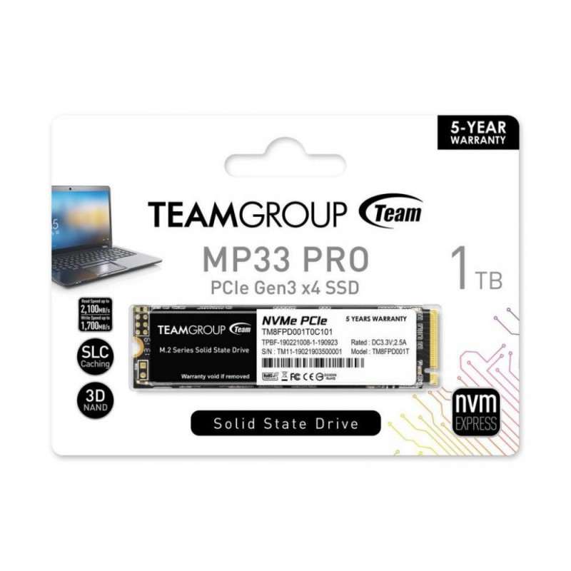 SSD накопичувач TEAM MP33 Pro 1 TB (TM8FPD001T0C101)