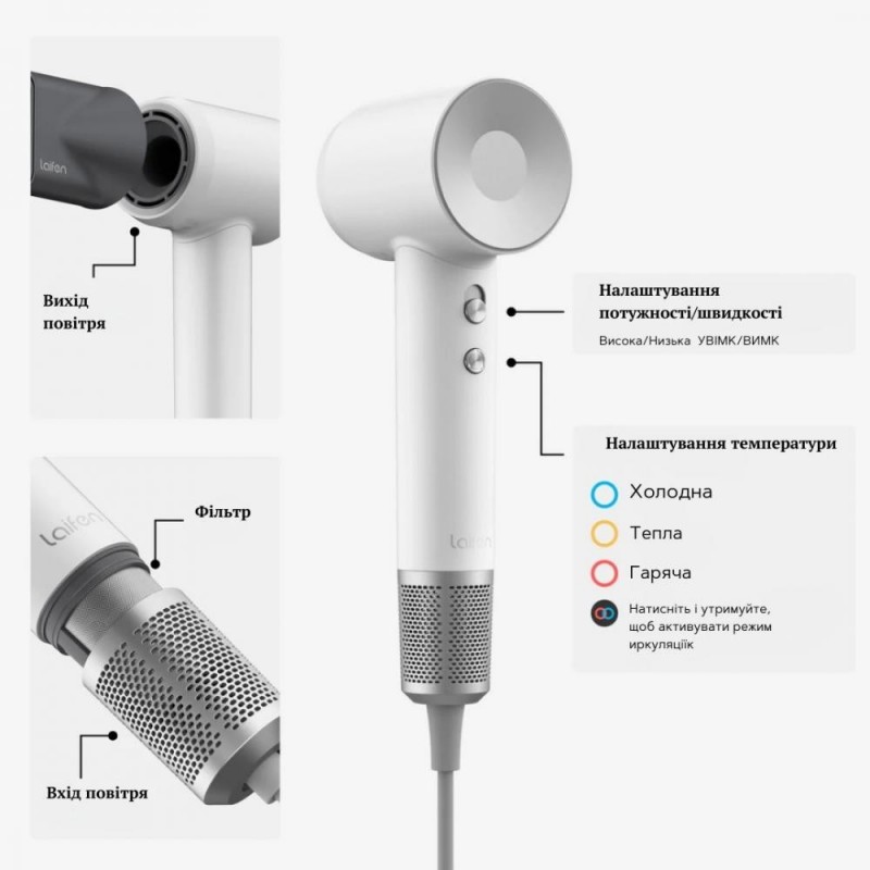 Фен Laifen Swift Special Pearl White