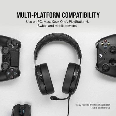 Комп'ютерна гарнітура Corsair HS50 Pro Stereo Carbon (CA-9011215)