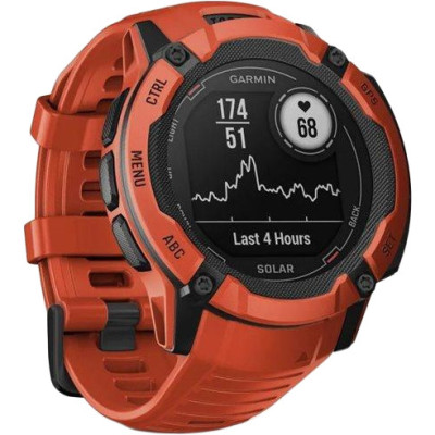 Смарт-годинник Garmin Instinct 2X Solar Flame Red (010-02805-01)